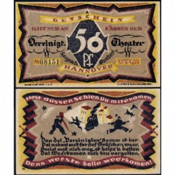 Allemagne - Notgeld - Hannover (Vereinigte Theater) - 50 pfennig - 1922 - Etat : NEUF