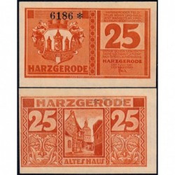Allemagne - Notgeld - Harzgerode - 25 pfennig - 07/07/1921 - Etat : pr.NEUF