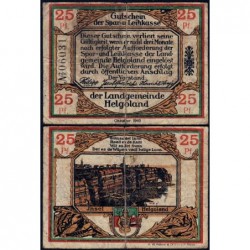 Allemagne - Notgeld - Helgoland - 25 pfennig - 10/1919 - Etat : B