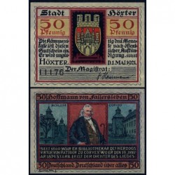 Allemagne - Notgeld - Höxter (Hörter) - 50 pfennig - 01/051921 - Etat : NEUF