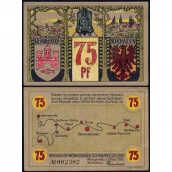 Allemagne - Notgeld - Wernigerode (Chemin de Fer) - 75 pfennig - 01/03/1921 - Etat : pr.NEUF