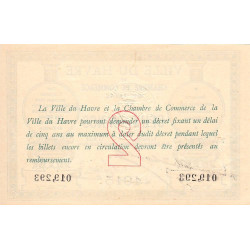 Le Havre - Pirot 68-12 - 2 francs - 1915 - Etat : SUP+
