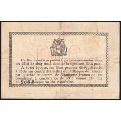 Béthune - Pirot 26-1 - 50 centimes - Série 337 - 04/10/1915 - Etat : TTB