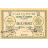 Le Havre - Pirot 68-12 - 2 francs - 1915 - Etat : SUP