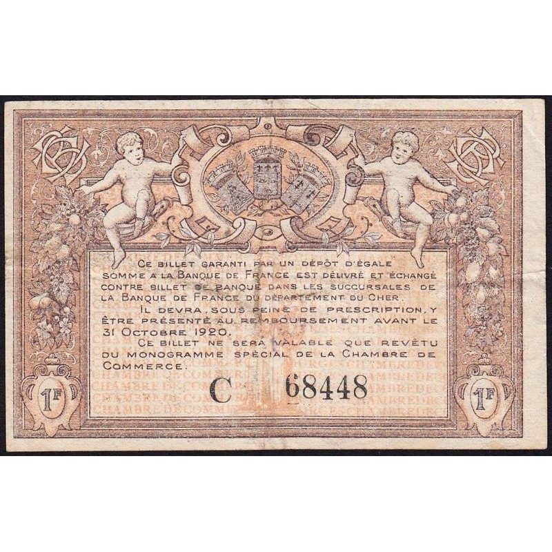 Billet des chambres de commerce Bourges 1 franc