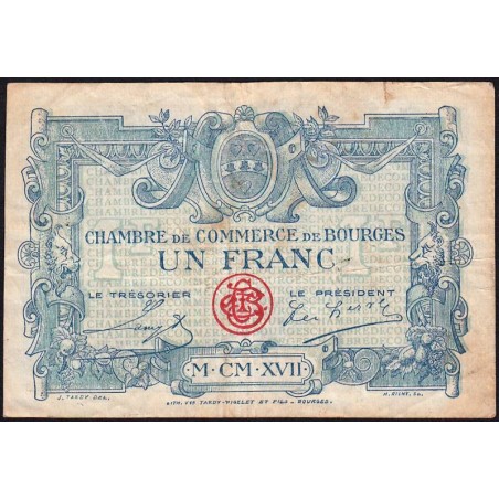 Bourges - Pirot 32-11 - Série A - 1 franc - 1917 - Etat : TB