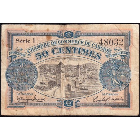 Cahors (Lot) - Pirot 35-17 - 50 centimes - Série I - 21/04/1917 - Etat : TB-