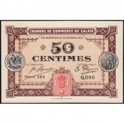 Calais - Pirot 36-7 - 50 centimes - Série 101 - 08/10/1915 - Etat : pr.NEUF