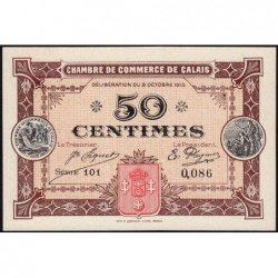 Calais - Pirot 36-7 - 50 centimes - Série 101 - 08/10/1915 - Etat : pr.NEUF