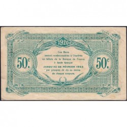 Chartres (Eure-et-Loir) - Pirot 45-9 - 50 centimes - 03/1920 - Etat : TTB