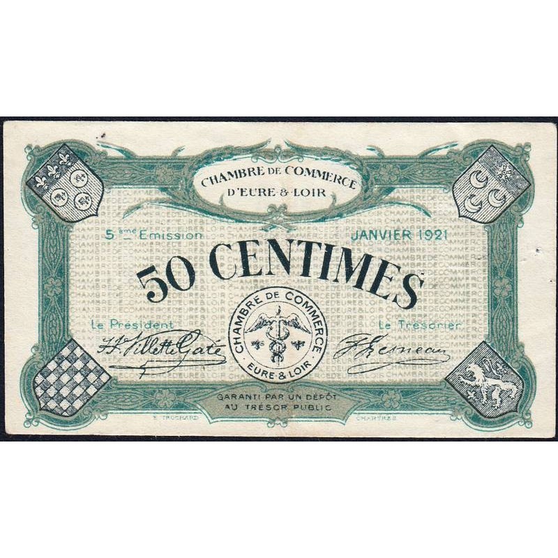 Chartres (Eure-et-Loir) - Pirot 45-11 - 50 centimes - 01/1921 - Etat : SUP