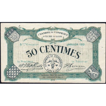 Chartres (Eure-et-Loir) - Pirot 45-11 - 50 centimes - 01/1921 - Etat : SUP
