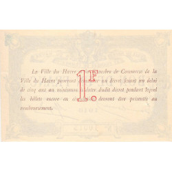 Le Havre - Pirot 68-15 - 1 franc - 1916 - Etat : SUP+