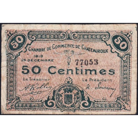 Chateauroux - Pirot 46-20 - 50 centimes - 26/12/1919 - Etat : B+