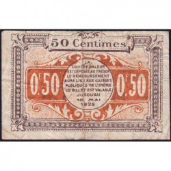 Chateauroux - Pirot 46-22 - 50 centimes - 10/05/1920 - Etat : TB-