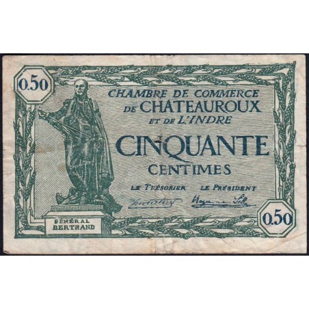 Chateauroux (Indre) - Pirot 46-28 - 50 centimes - Série A - 03/02/1922 - Etat : TB