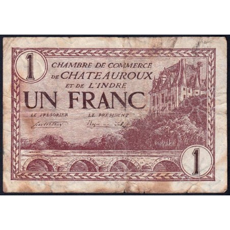 Chateauroux (Indre) - Pirot 46-30 - 1 franc - Série A - 03/02/1922 - Etat : TB-