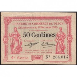 Dijon - Pirot 53-17 - 50 centimes - 4e série - 01/12/1919 - Etat : TTB