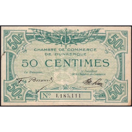 Dunkerque - Pirot 54-1 - 50 centimes - Sans date - Etat : TTB+