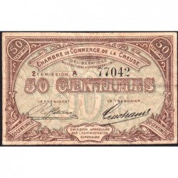 Guéret - Creuse - Pirot 64-7 - 50 centimes - Série A - 2e émission - 26/10/1915 - Etat : TB