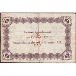 Le Havre - Pirot 68-22 - 1 franc - 15/01/1920 - Etat : TB+