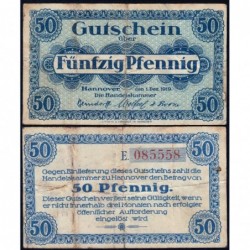 Allemagne - Notgeld - Hannover (Ch. de Comm.) - 50 pfennig - Série E - 01/12/1919 - Etat : TB