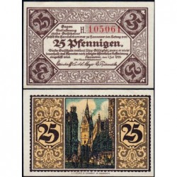 Allemagne - Notgeld - Hannover (Chambre de Comm.) - 25 pfennigen - Série H - 01/07/1921 - Etat : SPL