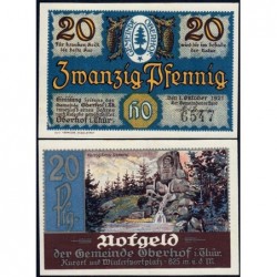 Allemagne - Notgeld - Oberhof - 20 pfennig - 01/10/1921 - Lettres HO - Etat : NEUF