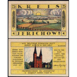 Allemagne - Notgeld - Jerichow - 25 pfennig - 01/07/1921 - Etat : NEUF