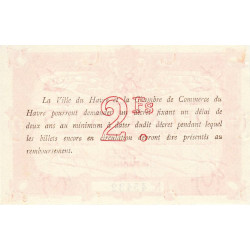 Le Havre - Pirot 68-19 - 2 francs - 1917 - Etat : SPL