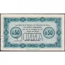 Nancy - Pirot 87-2 - 50 centimes - Sans série - 09/09/1915 - Annulé - Etat : TTB