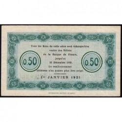 Nancy - Pirot 87-46 - 50 centimes - Série 30U - 01/01/1921 - Etat : SUP