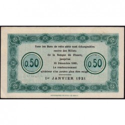 Nancy - Pirot 87-47 - 50 centimes - Série 31B - 01/01/1921 - Etat : SUP
