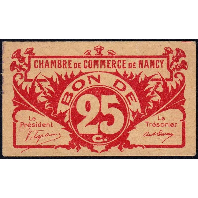 Nancy - Pirot 87-64c - 25 centimes - Sans date - Etat : SUP+