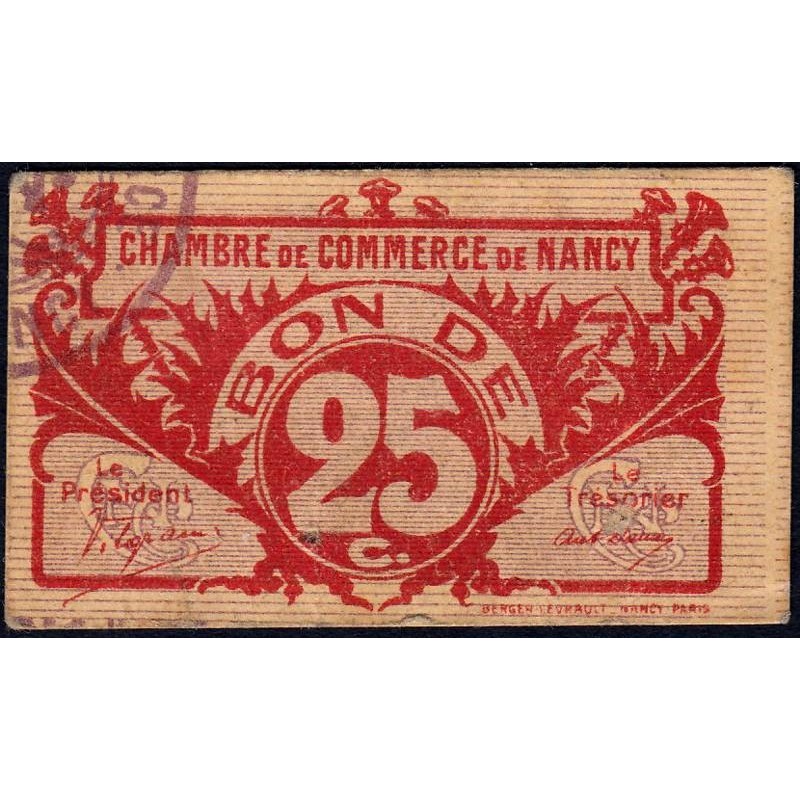 Nancy - Pirot 87-67d - 25 centimes - Sans date - Etat : TB+