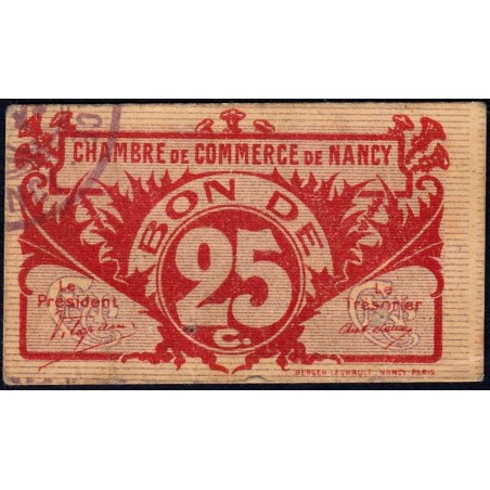 Nancy - Pirot 87-67d - 25 centimes - Sans date - Etat : TB+