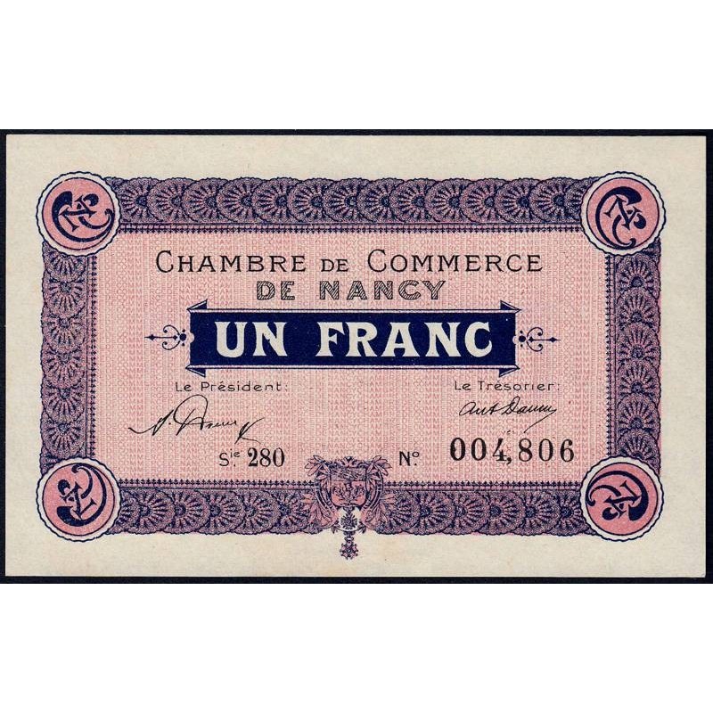 Nancy - Pirot 87-50 - 1 franc - Série 28O - 01/01/1921 - Etat : NEUF