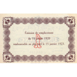 Le Havre - Pirot 68-22 - 1 franc - 15/01/1920 - Etat : pr.NEUF