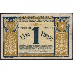 Nice - Pirot 91-05b - 1 franc - Série 19 - 25/04/1917 - Etat : TB