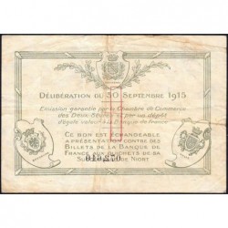 Niort - Deux-Sèvres - Pirot 93-3 - 1 franc - 30/09/1915 - Etat : TB-