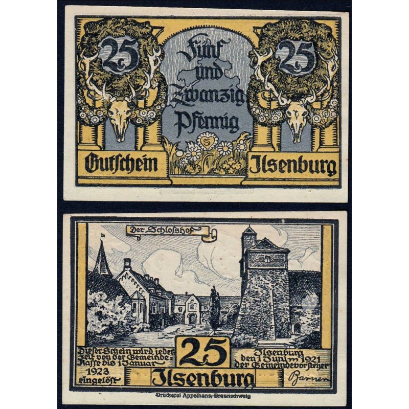 Allemagne - Notgeld - Ilsenburg - 25 pfennig - 01/06/1921 - Etat : NEUF