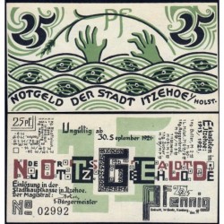 Allemagne - Notgeld - Itzehoe - 25 pfennig - 1921 - Etat : NEUF
