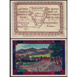 Allemagne - Notgeld - Weddersleben - 10 pfennig - 01/07/1921 - Etat : NEUF