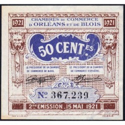 Orléans et Blois - Pirot 96-5 - 50 centimes - 15/05/1921 - 2me émission - Etat : SUP+