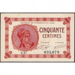 Paris - Pirot 97-10 - 50 centimes - Série E.27 - 10/03/1920 - Etat : SUP
