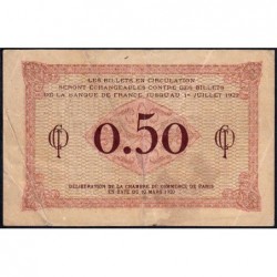 Paris - Pirot 97-10 - 50 centimes - Série H.40 - 10/03/1920 - Etat : TB