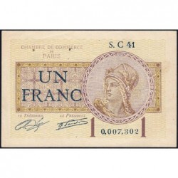 Paris - Pirot 97-23 - 1 franc - Série C41 - 10/03/1920 - Etat : SUP