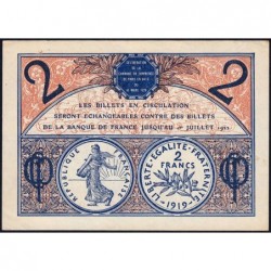 Paris - Pirot 97-28a - 2 francs - Série A 1. - 10/03/1920 - Etat : SPL