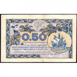 Paris - Pirot 97-31 - 50 centimes - Série B.30 - 10/03/1920 - Etat : TB