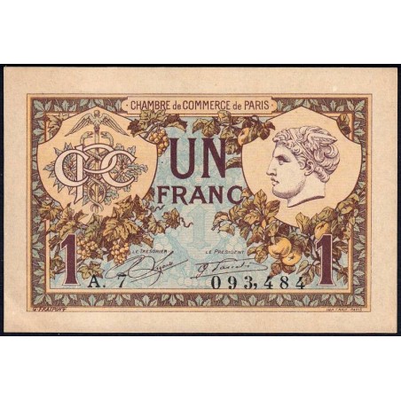 Paris - Pirot 97-36 - 1 franc - Série A.7 - 10/03/1920 - Etat : SPL